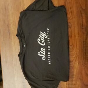 Sin City Indian Motorcycle Black T-Shirt